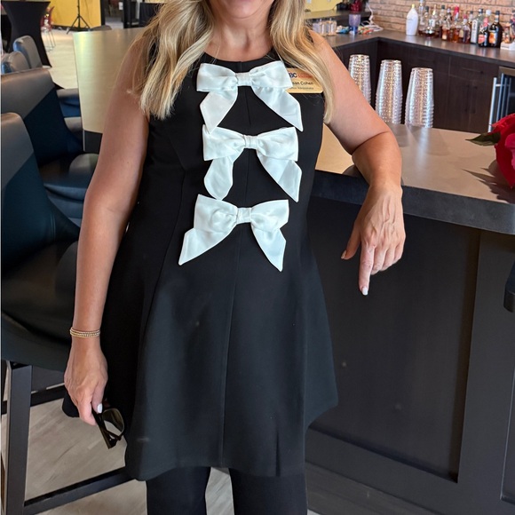 Amazon Dresses & Skirts - Chic Black Dress with White Bows Large Amazon 4.8 ⭐️ You will get Compliments